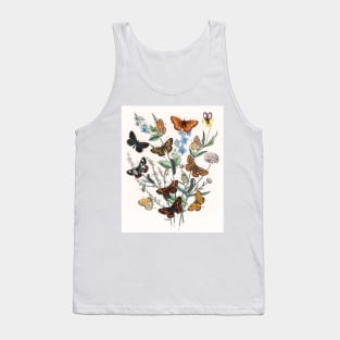 A kaleidoscope of fluttering butterflies and caterpillars (1882) Tank Top